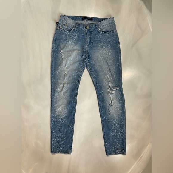 ROCK & REPUBLIC Women’s EMO Size 6 M Deconstructed Jeans with Splatterd Wash - Picture 12 of 12
